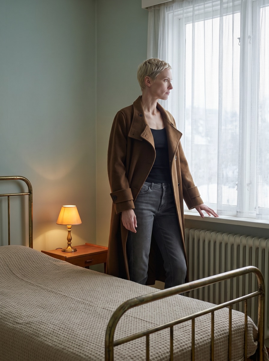 AI fashion model in a trench coat created with rIMAGEx